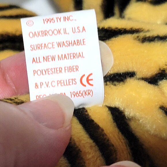 TY Beanie Baby Jungle Animals Lot of 4 Bongo '95 Congo '96 Mooch '99 Stripes '98 - Picture 5 of 11